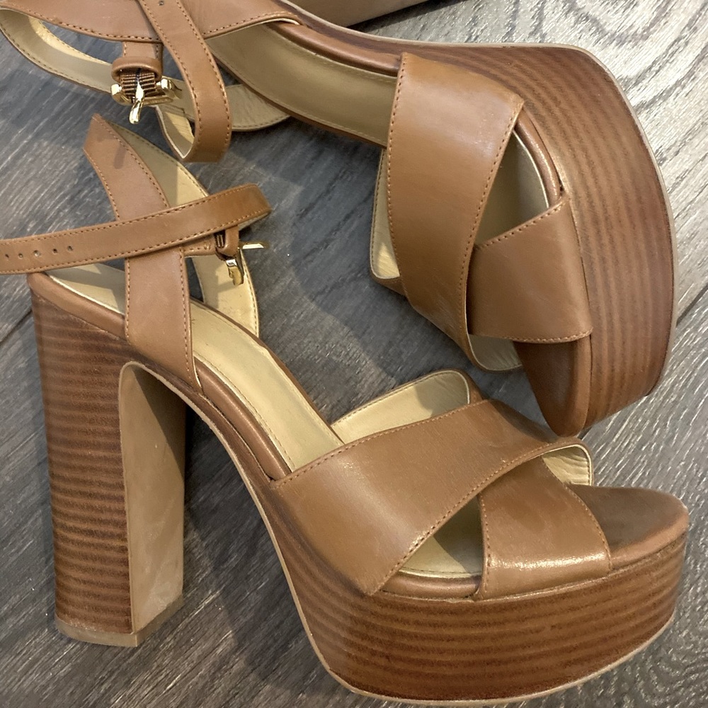 Michael Kors Leather Platform Heels